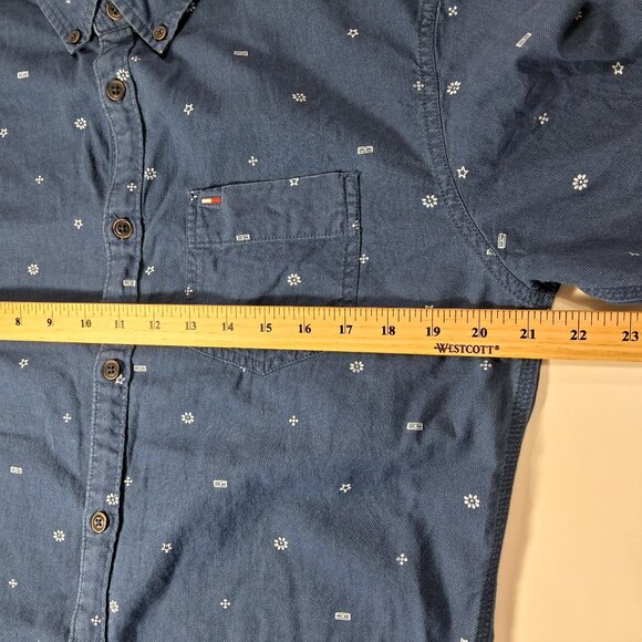 Tommy Hilfiger Navy/white Patterned Casual Shirt - Picture 9 of 11